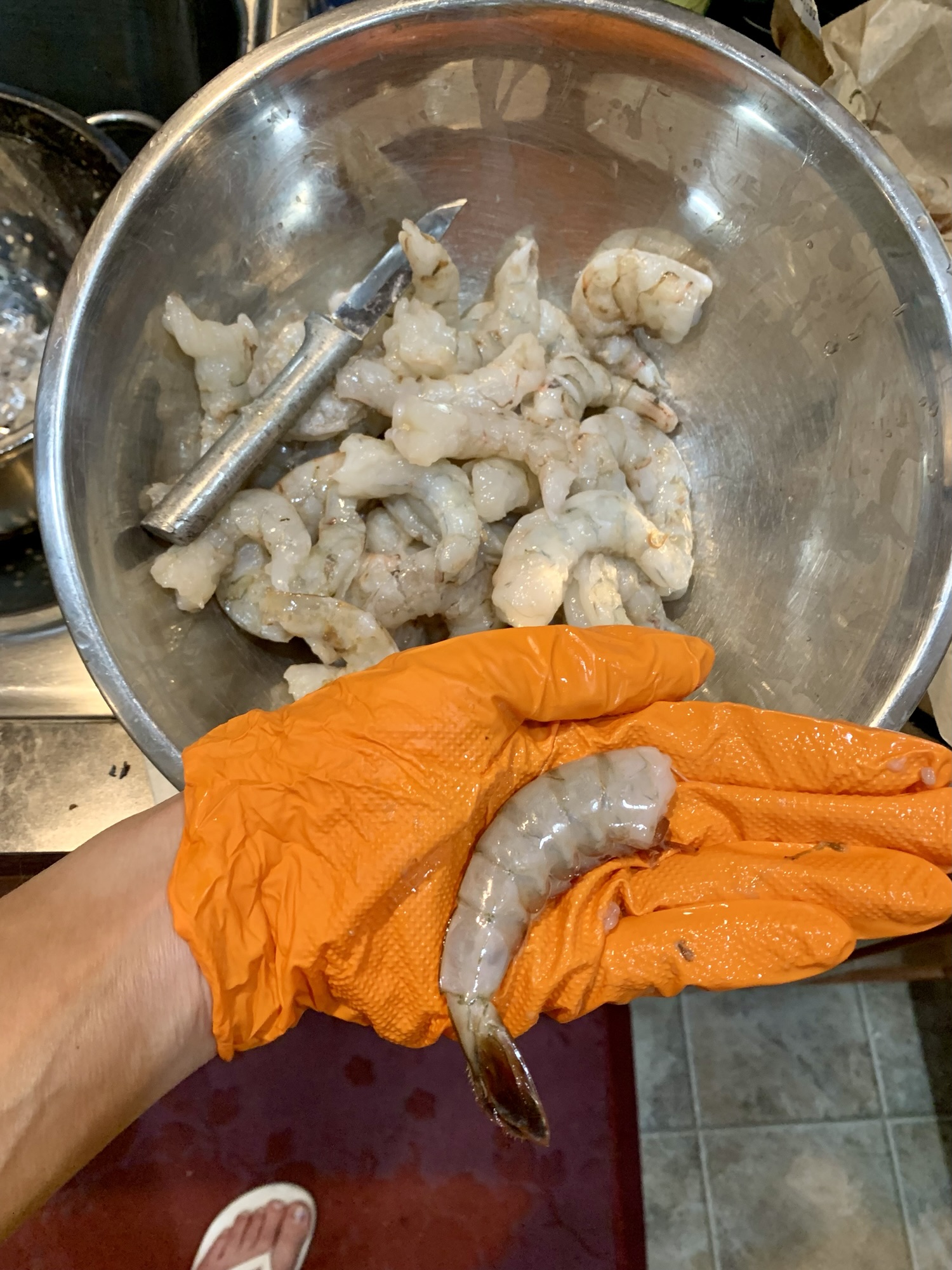 Choose shrimp large enough to skewer