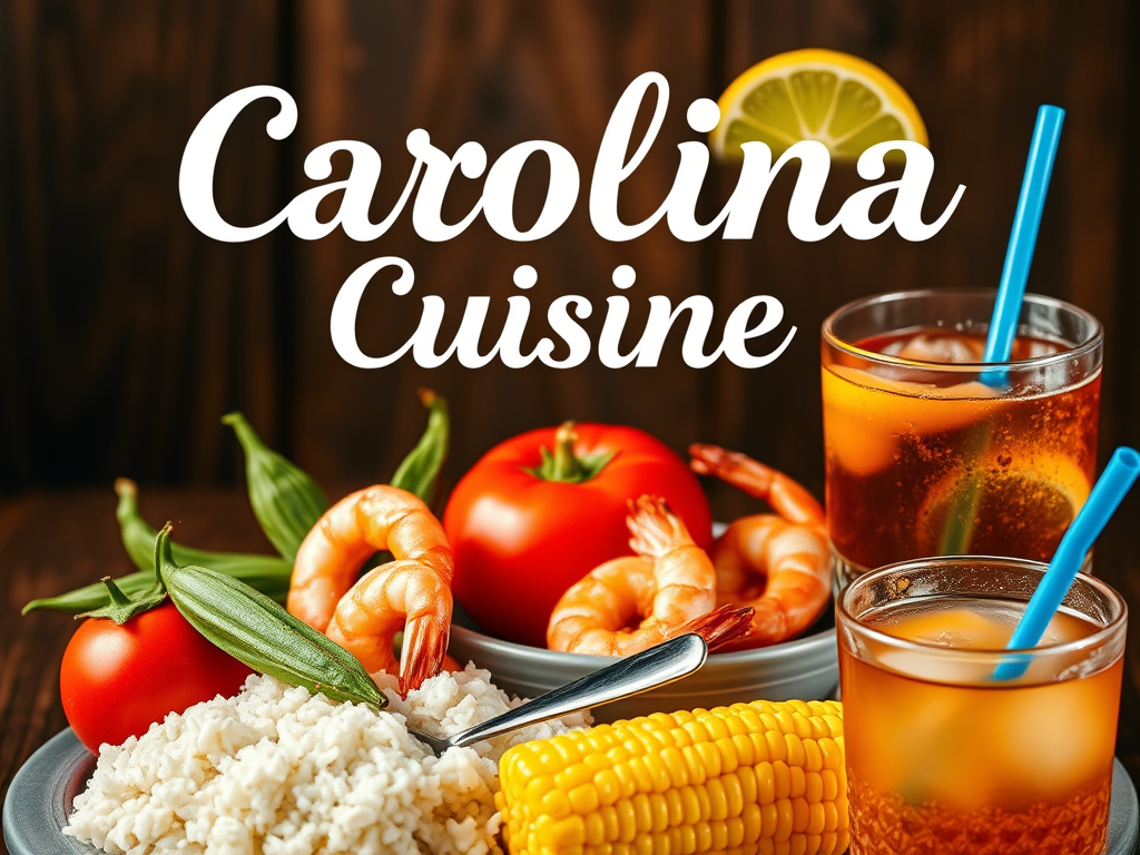 Carolina Cuisine from North and South Carolina. Recipes written for 2.