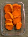 North Carolina Yams, Oven roasted sweet potato patties fried in butter.