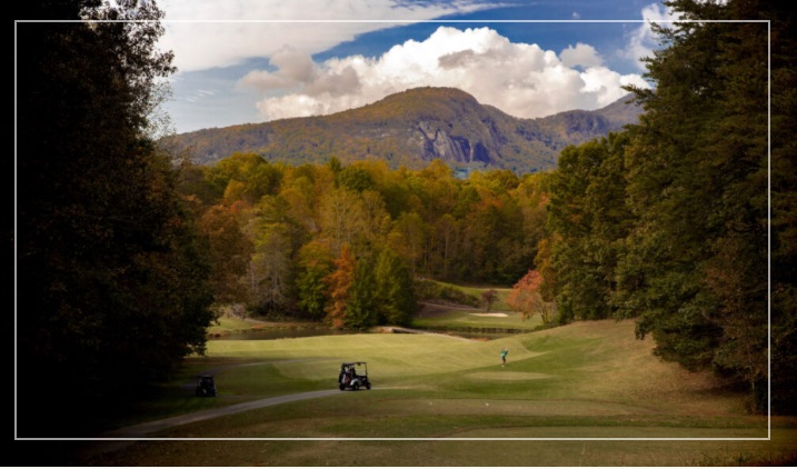 Apple Valley Golf Course at Rumble Bald on Lake Lure, North Carolina.